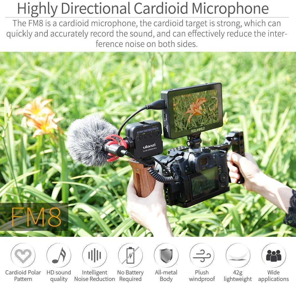 Amazon.com: FEELWORLD FM8 Universal Video Microphone with Shock